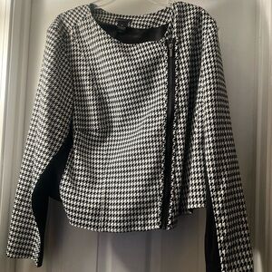 NWT Lane Bryant Black and White Houndstooth Women's Jacket size 26